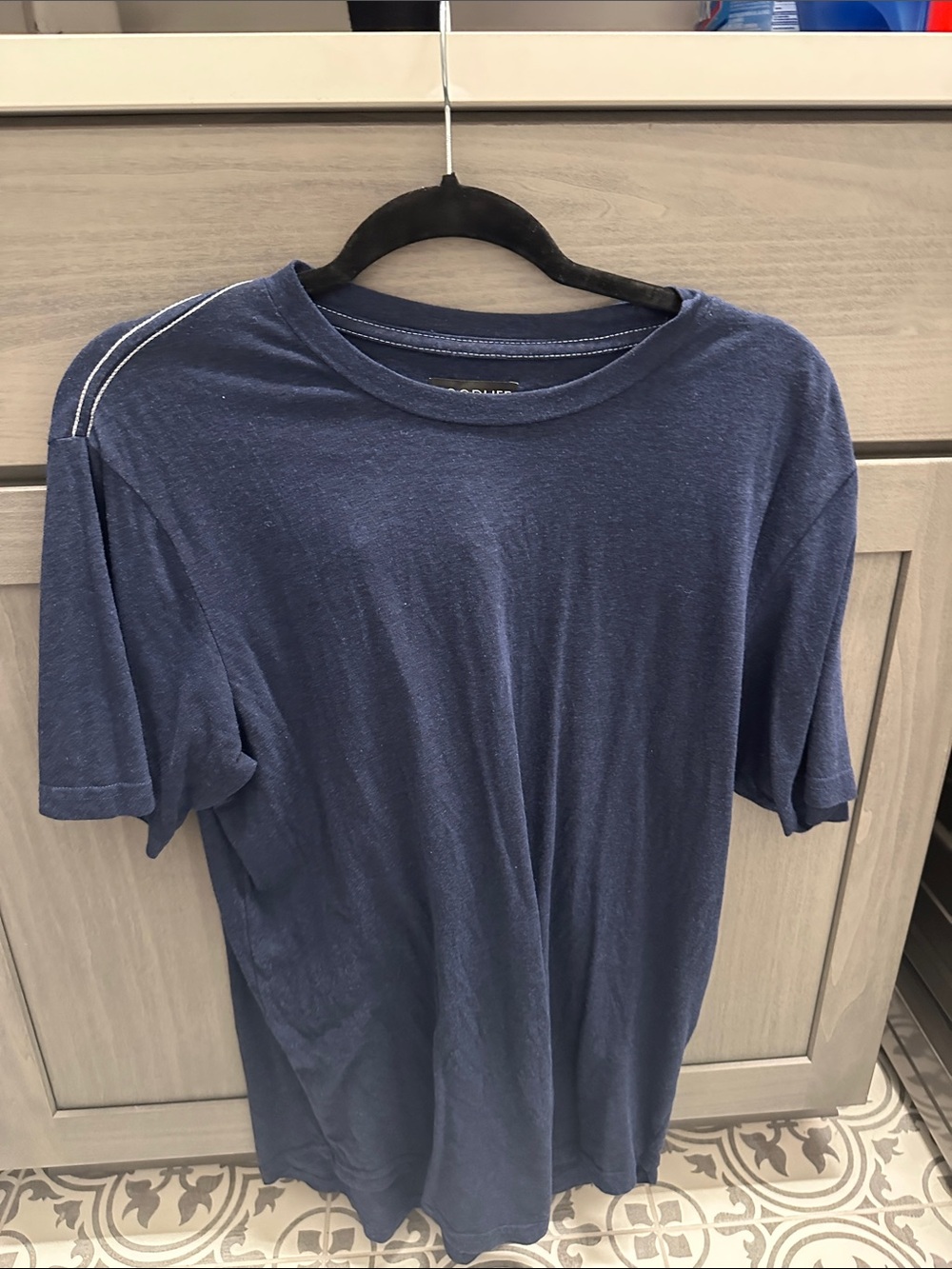 Goodlife Men's Short Sleeve Crew Tee in Navy Blue